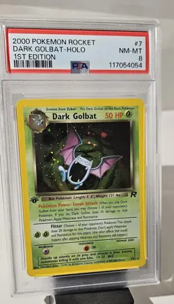 2000 Pokemon 1st Edition Team Rocket (DARK GOLBAT) HOLO GRADED PSA-8 CARD #7/82 - Image 2