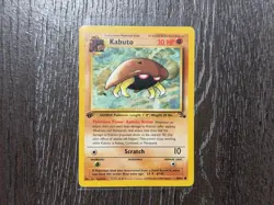 Pokemon TCG Kabuto Fossil 1st Edition Common Card 50/62 NM - Image 1