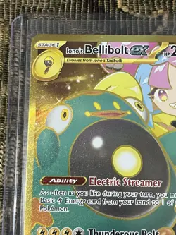 Pokemon TCG Ionos Bellibolt ex 188/159 Journey Together Gold Hyper Rare Card NM - Image 2