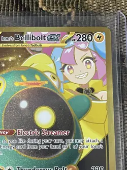 Pokemon TCG Ionos Bellibolt ex 188/159 Journey Together Gold Hyper Rare Card NM - Image 3