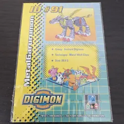 Original Seal - MetalGarurumon ID #91 - Digimon Exclusive Promo Card 1999 Bandai - Image 4