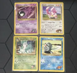 Pokemon Card Gym Heroes Lot of 4 Cards Sabrinas Gastly Giovannis Nidorina MP-HP - Image 1
