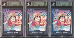 LOT x5 2024 Japanese One Piece Championship Don!! Card Participation BGS 10 - Image 1