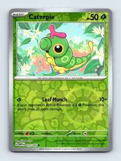 Caterpie SV: Scarlet & Violet 151 Common Reverse Holo 010/165 NM/LP Pokemon Card - Image 1
