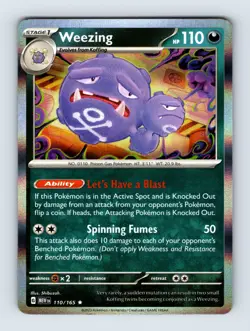 Weezing SV: Scarlet & Violet 151 Holo Rare 110/165 NM/LP Pokemon Cards - Image 1
