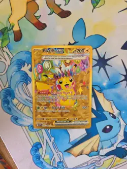 Pokemon TCG Pikachu EX Gold Full Art Hyper Rare Card 247/191 Surging Sparks - Image 1