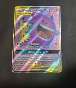 Pokemon TCG Gengar & Mimikyu GX Full Art Holo Rare Card 164/181 Sm-Team - Image 2