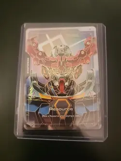 Gundam TCG Card Game Dual Impact Foil Resource GD02 R-015 C++ GQuuuuuuX Gundam - Image 1