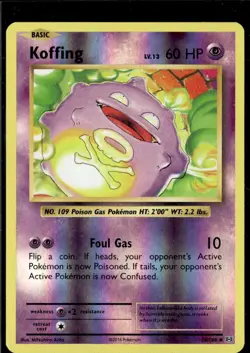 Pokemon Koffing 50/108 XY Evolutions Reverse Holo Uncommon 2 Card Lot LP - Image 1