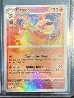 Pokemon TCG Flareon Master Ball Reverse Holo Card 013/131 Prismatic Evolutions - Image 1