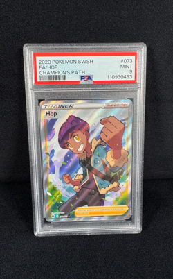 Pokemon Hop Full Art Holo Rare Trainer Card SWSH 2020 Champions Path #073 PSA 9 - Image 4