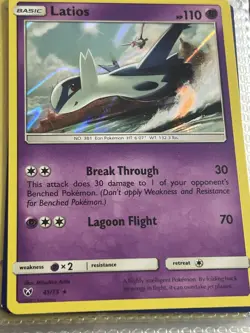Pokemon TCG - Latios 41/73 SM Shining Legends Holo Rare Card 2017 Near Mint - Image 1