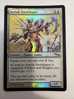 Auriok Steelshaper 1x FOIL MDN MTG Mirrodin Rare NM white - Image 1