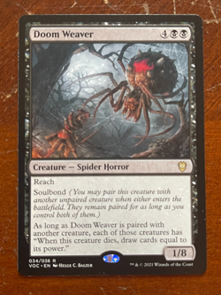 MTG Magic the Gathering Doom Weaver Commander: Innistrad: Crimson Vow Regular NM - Image 1