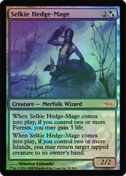 1x Selkie Hedge-Mage - Foil - WPN Promo Light Play, Italian Unique & Misc Promos - Image 1