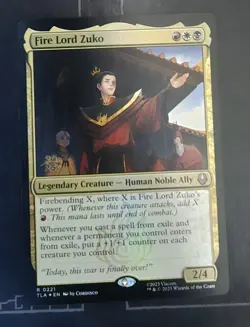 MTG - Fire Lord Zuko - Prerelease - Foil - The Last Airbender Rare - Image 1
