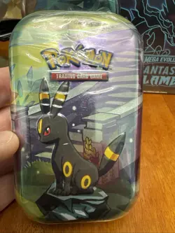Pokemon Scarlet & Violet Prismatic Evolutions Mini Tin-Umbreon SEALED In Hand - Image 1