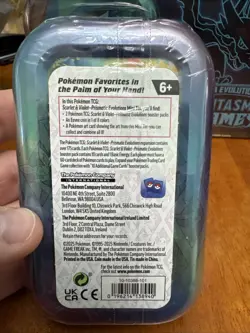 Pokemon Scarlet & Violet Prismatic Evolutions Mini Tin-Umbreon SEALED In Hand - Image 2