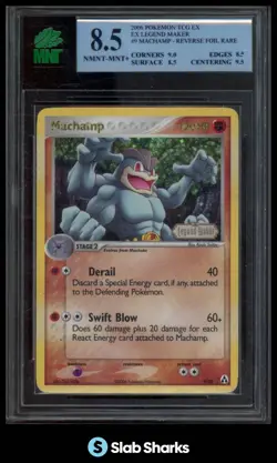 2006 POKEMON EX LEGEND MAKER #9/92 MACHAMP REVERSE HOLO STAMPED MNT 8.5 - Image 1