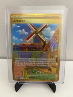 NEAR MINT Artazon 229/197 SV03: Obsidian Flames Pokemon TCG Gold Secret Rare - Image 1
