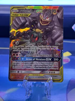 Pokemon Marshadow & Machamp GX 82/214 Unbroken Bonds Sun & Moon S&M Holo NM - Image 1