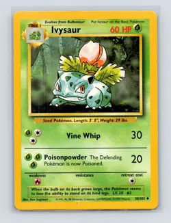 Pokemon TCG Ivysaur 030/102 Base Set Normal LP - Image 1