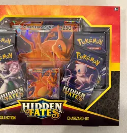 2019 POKEMON HIDDEN FATES CHARIZARD EX COLLECTION BOX SET SEALED W/ 4 PACKS - Image 4