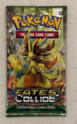 2016 POKEMON TCG XY FATES COLLIDE FACTORY SEALED BOOSTER PACK DELPHOX ARTWORK - Image 1