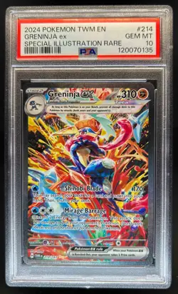 2024 Pokemon SV Twilight Masquerade TWM EN Greninja ex #214/167 PSA 10 - Image 1