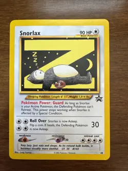 Snorlax Z Black Star Promo #49 Pokemon TCG WOTC Near Mint NM Vintage 2002 - Image 1