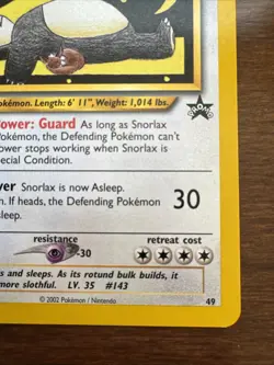 Snorlax Z Black Star Promo #49 Pokemon TCG WOTC Near Mint NM Vintage 2002 - Image 4