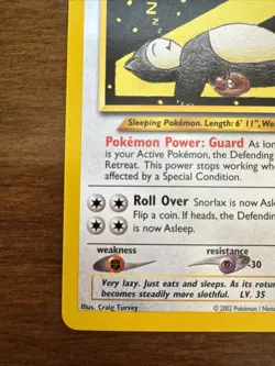 Snorlax Z Black Star Promo #49 Pokemon TCG WOTC Near Mint NM Vintage 2002 - Image 5