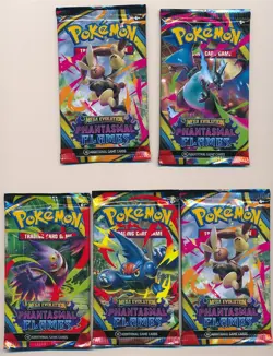 POKEMON TCG MEGA EVOLUTION PHANTASMAL FLAMES SEALED BOOSTER 5 PACK LOT A - Image 1