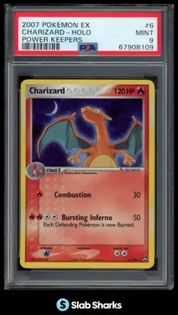 2007 POKEMON EX POWER KEEPERS #6/108 CHARIZARD HOLO PSA 9 - Image 1