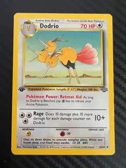 Pokemon TCG Dodrio 34/64 Jungle Uncommon 1st Edition LP - Image 1