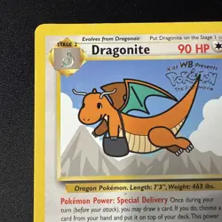 Pokemon Dragonite Card WB Movie Promo, WOTC Stamped #5 HP - Image 2