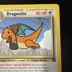 Pokemon Dragonite Card WB Movie Promo, WOTC Stamped #5 HP - Image 3