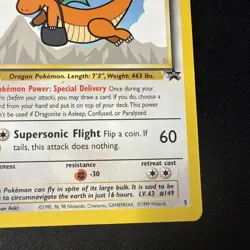 Pokemon Dragonite Card WB Movie Promo, WOTC Stamped #5 HP - Image 4