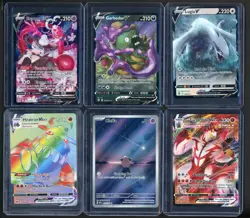 Lot of (6) Assorted Pokemon Cards Heatran Vmax Cleffa Urshifu Vmax Enamorus V + - Image 1