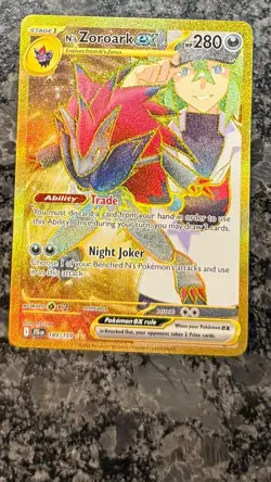 Pokemon TCG N's Zoroark EX Gold Journey Together Card 189/159 NM Condition - Image 1