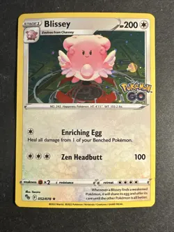 2022 Pokemon Go Set Nintendo Blissey Cosmic Holo Holographic Card 52 /78 - Image 1