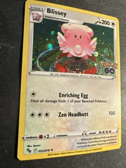 2022 Pokemon Go Set Nintendo Blissey Cosmic Holo Holographic Card 52 /78 - Image 2