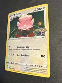 2022 Pokemon Go Set Nintendo Blissey Cosmic Holo Holographic Card 52 /78 - Image 3