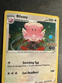 2022 Pokemon Go Set Nintendo Blissey Cosmic Holo Holographic Card 52 /78 - Image 4