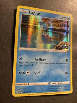 2022 Pokemon Go Set Nintendo Lapras Holo Holographic Card 23 /78 Rare - Image 2