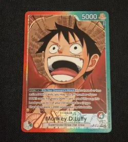 Monkey D. Luffy Trading Card One Piece TCG OP13-001 Leader Parallel NM - Image 1