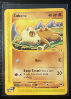 Pokemon Cubone Expedition Base Set 103/165, Regular Card, Vintage LP - Image 1