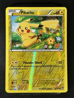 Pikachu 27/111 Reverse Holo XY - Furious Fists Pokemon Card - Image 1
