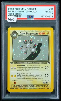 2000 Dark Magneton-Holo #11 First Edition PSA 8 Pokemon Card - Image 1