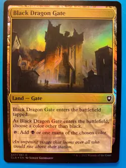 MTG 1x FOIL Black Dragon Gate 347 Battle for Baldur's Gate Magic Gathering x1 NM - Image 1